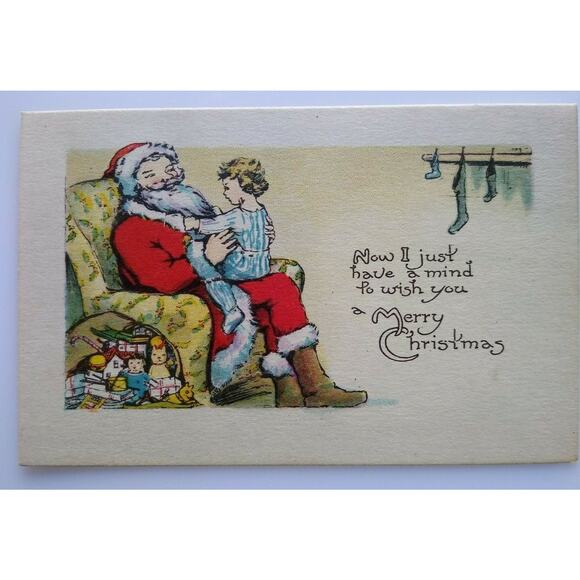 Santa Claus Christmas Postcard Metropolitan News Series 1105 Vintage Unused - Picture 4 of 4